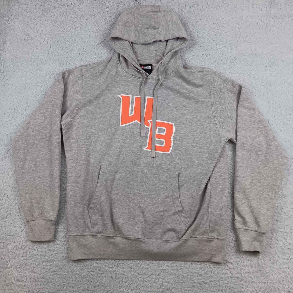 Fleece Collection Hoodie WB Graphic Mens L Gray Pullover BSN009